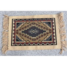 Cotton Stenciled South West  Tiled Design Placemat 13" x 19" (33 x 48cmcm) 